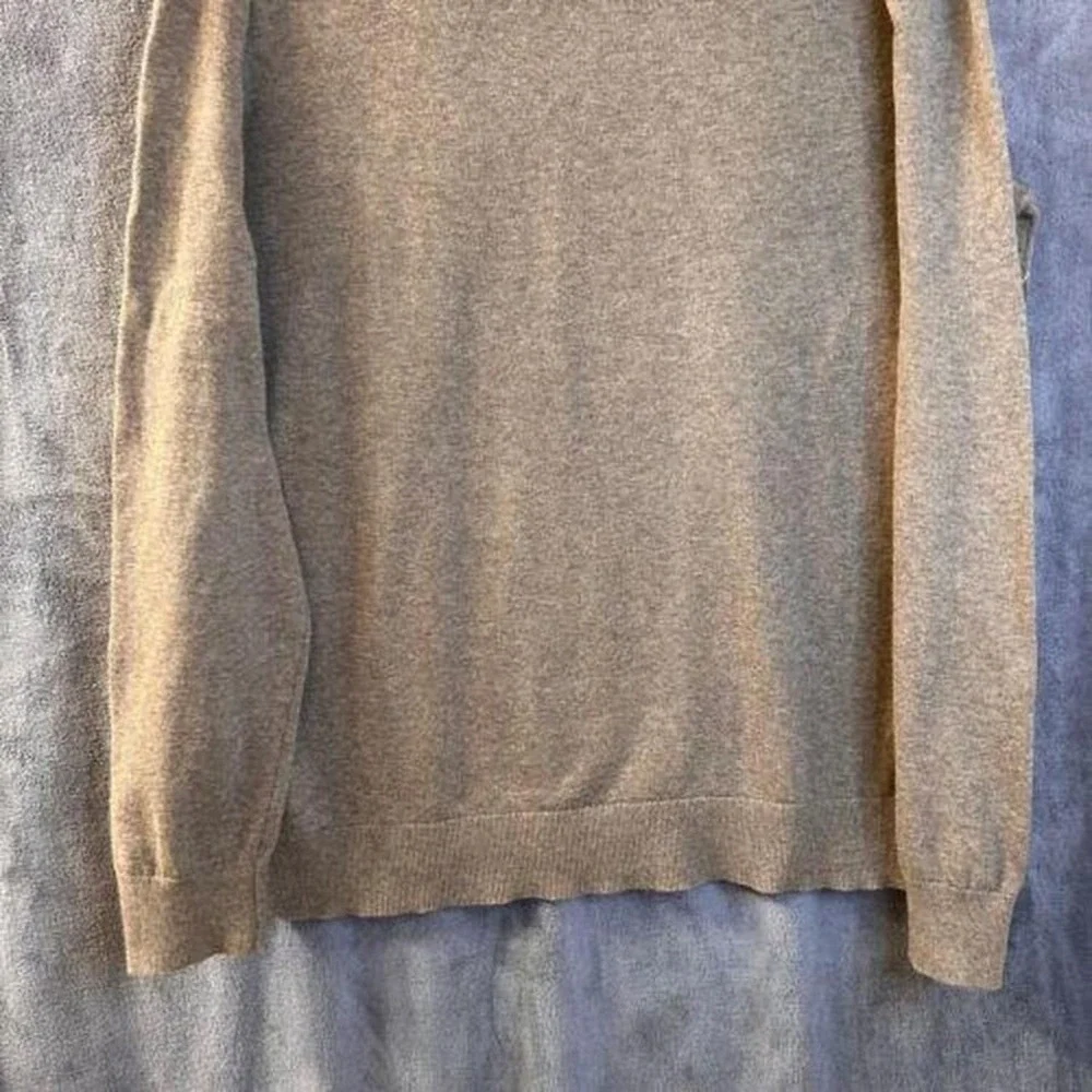 Banana Republic Mens Large Argyle V-Neck Sweater Grey Orange Burgundy